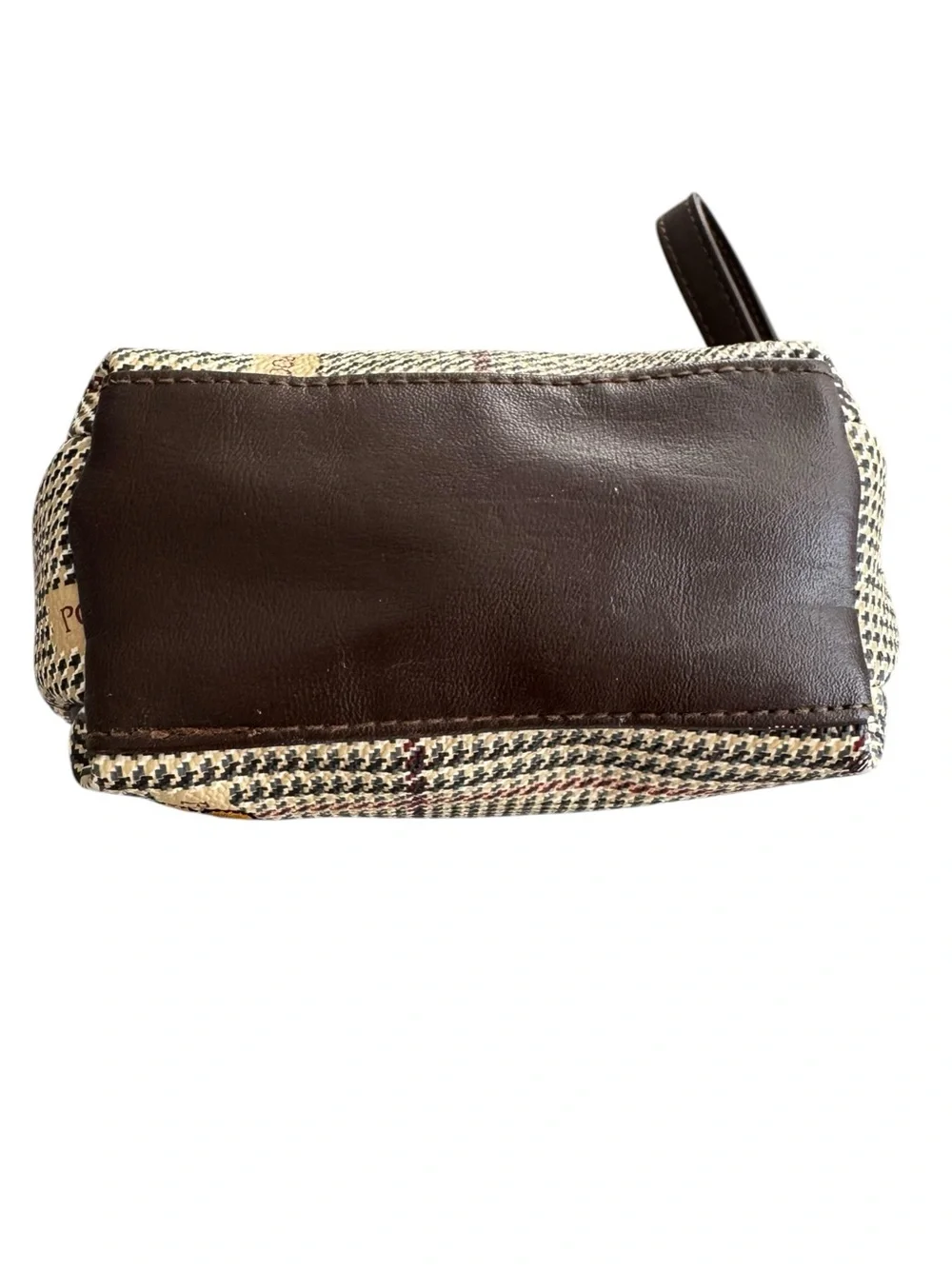 Disney Winnie the Pooh Brown Plaid Cosmetic Wristlet Bag